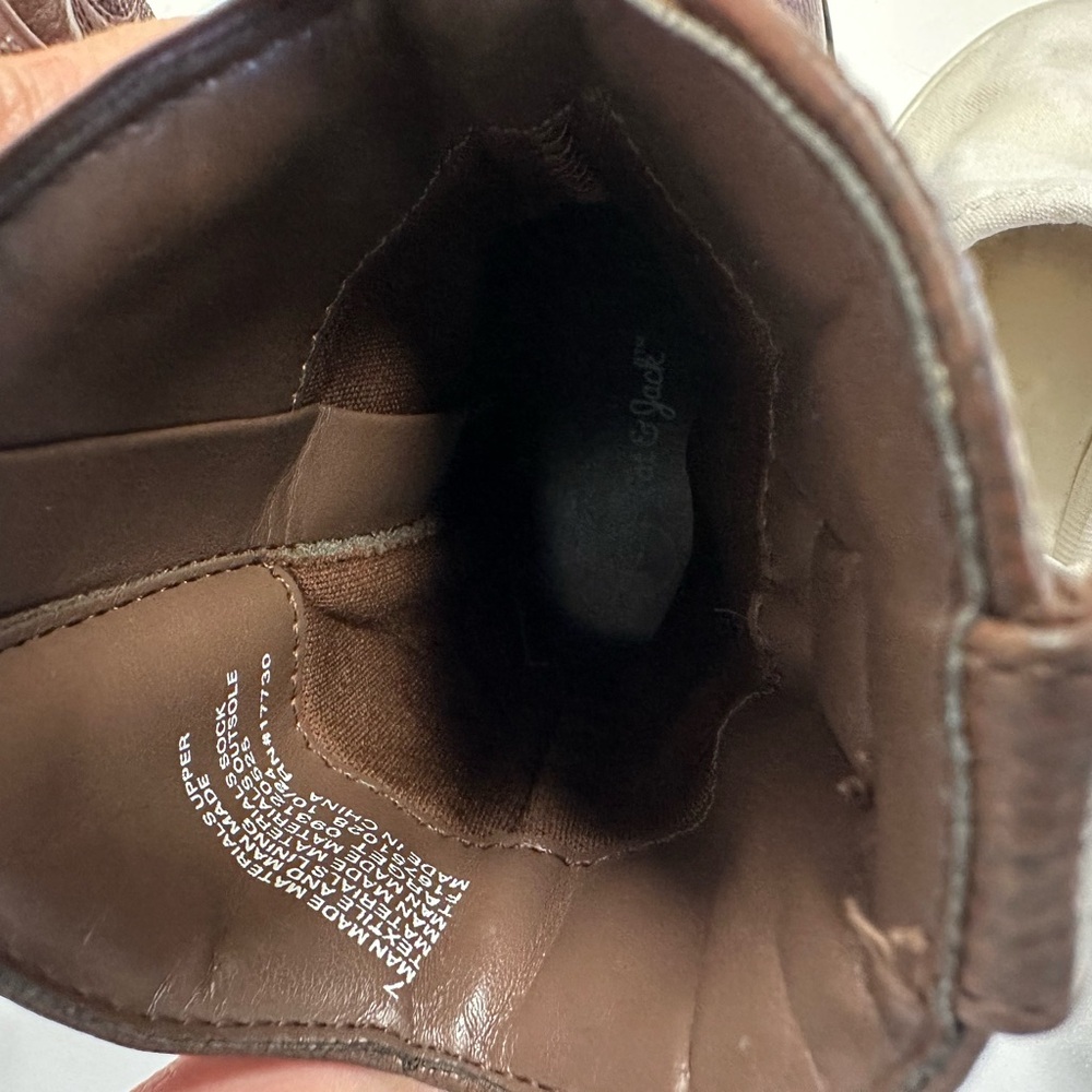 Kids Brown Cowboy Boots and White Slip-On Sneakers Set - Picture 6 of 8